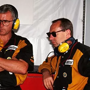 Formula One World Championship: Peter Collins Lotus Boss in 1992, with Lotus designer Peter Wright, right
