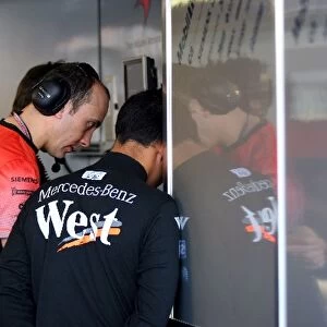 Formula One World Championship: Phil Prew McLaren Race Engineer with Juan Pablo Montoya McLaren