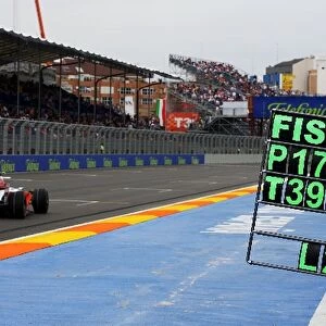 Formula One World Championship: Pit board for Giancarlo Fisichella Force India F1 VJM01