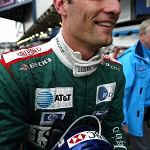 Formula One World Championship: A pleased provisional pole position holder Mark Webber Jaguar