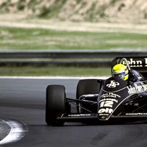 Formula One World Championship: Pole sitter Ayrton Senna Lotus 98T finished the race in second position