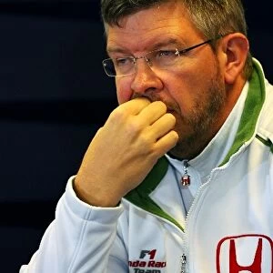 Formula One World Championship: Ross Brawn Honda F1 Team Principal in the FIA Press Conference