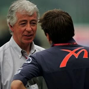Formula One World Championship: Tony Scott Andrews Official FIA Steward with Christijan Albers Spyker MF1 Racing