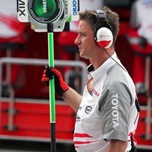 Formula One World Championship: A Toyota lollipop man