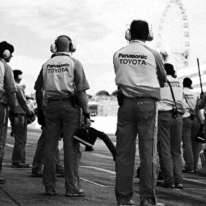 Formula One World Championship: Toyota wait in the pits