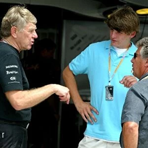 Formula One World Championship: Tyler Alexander McLaren talks with Mario Andretti
