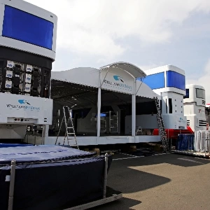 Formula One World Championship: Williams setup in preparation for the British Grand Prix