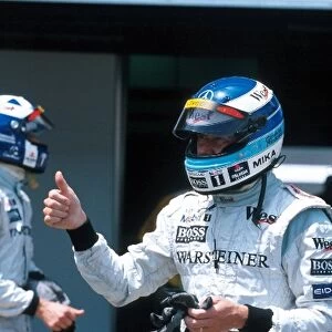 Formula One World Championship: Winner Mika Hakkinen Mclaren MP4-14