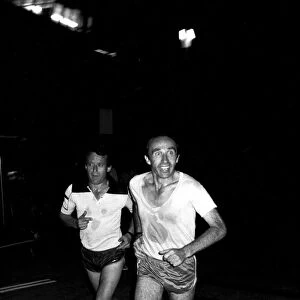 Frank Williams and Jackie Oliver jogging before: FRANK WILLIAMS HISTORY