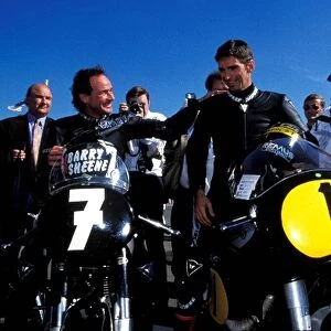 Goodwood Revival Meeting: Former Motorcycle racers Barry Sheene and Damon Hill prepare to do battle