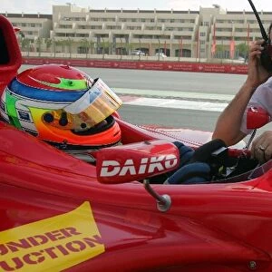 GP2 Asia Series: Fabrizio Crestani Ocean Racing Technology talks with Tiago Monteiro Ocean Racing Team Owner on the grid