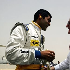 GP2 Series: Bernie Ecclestone F1 Supremo with Karun Chandhok Durango
