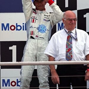 GP2 Series: Lewis Hamilton ART Grand Prix on the podium