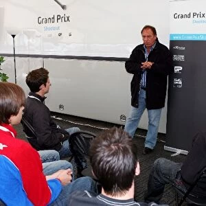 Grand Prix Shootout: Rob Wilson Grand Prix Shootout Driver Assessment Manager gives a presentation to the candidates