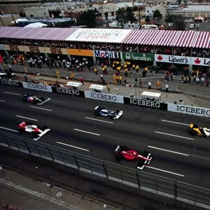 THe grid at the start of the race. Gerhard Berger sits on Pole position