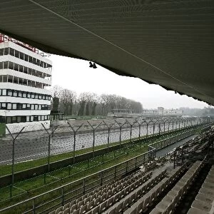Imola Circuit Construction: The original pit building is all that remains of the old paddock
