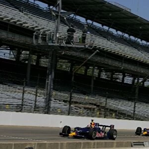 Indy Racing League: Alex Barron and Ed Carpenter, Red Bull Cheever Racing teammates, IRL open testing, Indianapolis Motor Speedway, Indianapolis