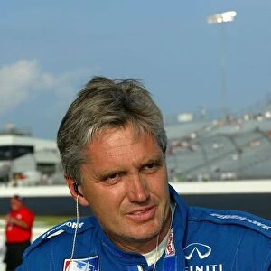 Indy Racing League: Eddie Cheever watches qualifying for the Sun Trust Indy Challenge