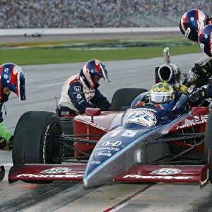 Indy Racing League: Fourth placed Kenny Brack Rahal Racing Dallara Honda makes a pit stop