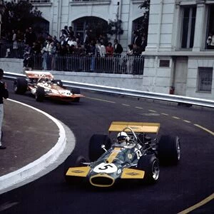 Jack Brabham leads Chris Amon: Monaco Grand Prix, Monte Carlo 1970