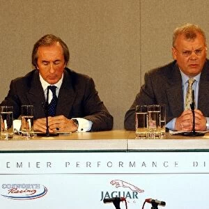 Jaguar Press Conference: Sir Jackie Stewart & Richard Parry-Jones announce that Tony Purnell is to replace Niki Lauda as head of Premier Performance