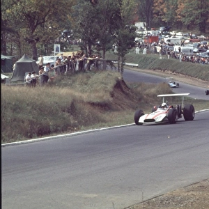John Surtees leads Brabham Rodriguez and Stewart: Canadian Grand Prix, Mont-Tremblant