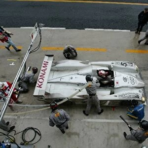 Le Mans 1000 Km Race: Tom Kristensen Audi Sport Japan Team Goh Audi R8 makes a pit stop on the way to the win