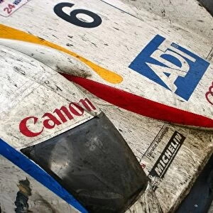 Le Mans 24 Hours: Champion Racing Audi R8 of Stefan Johansson / JJ Lehto / Emanuele Pirro shows the evidence of racing at Le Mans for 24 hours