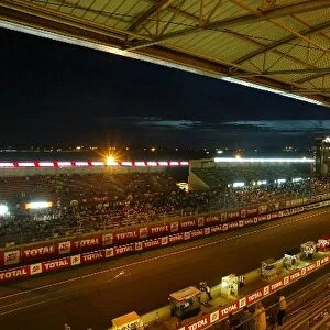 Le Mans 24 Hours: Night action from the grandstand