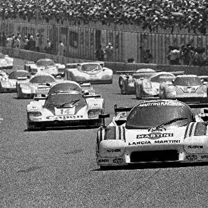 Le Mans 24 Hours Race: Paolo Barilla, Hans Heyer, Mauro Baldi Martini Racing Lancia LC2 / 84 retired from the race on lap 276 with a broken camshaft