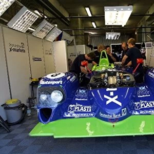 Le Mans 24 Hours: The Rollcentre Racing team works their two Dallara DO02 Nissan