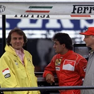 Luca Di Montezemolo, Jean Alesi & Nikki Lauda World ©LAT Photographic Te