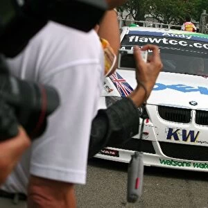 Macau WTCC: Andy Priaulx BMW Team UK drives into parc ferme after winning his second WTCC title