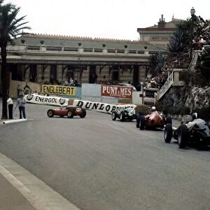 Maurice Trintignant leads Salvadori and Von Trips: Monaco Grand Prix, 1960