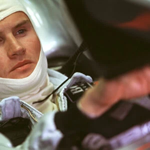 McLaren-David Coulthard watches monitor-Portrait