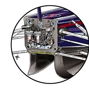 McLaren MP4-20 2005 rear wing: MOTORSPORT IMAGES: McLaren MP4-20 2005 rear wing