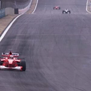 Michael Schumacher leads the field