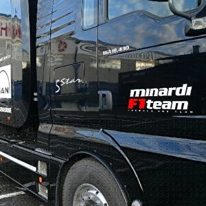 Minardi Testing: A Minardi transporter: Minardi Testing, Vallelunga, Rome, Italy