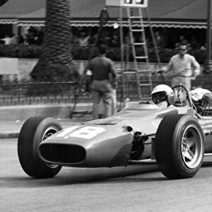 Monte Carlo, Monaco. 7 May 1967: Lorenzo Bandini, Ferrari 312, fatal accident, action