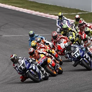 MotoGP: Jorge Lorenzo, Yamaha Factory Team, leads at the start of the MotoGP race