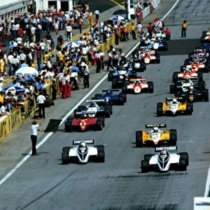 Nelson Piquet and Riccardo Patrese make the grid an all Brabham