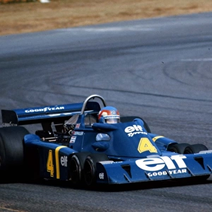 Patrick Depailler finishes 2nd in the 6-wheeled Tyrrell Ford behind