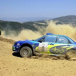 Petter Solberg (NOR) on stage 9. World Rally Championship, Acropolis Rally, 14-17 June 2001