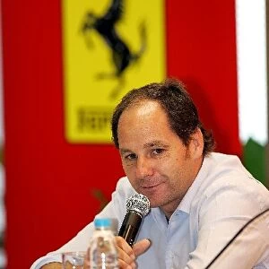 Shanghai Circuit Opening: Gerhard Berger was reunited with a Ferrari to drive demonstration laps in the Ferrari F2003-GA