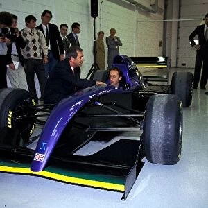 Simtek Grand Prix Launch: David Brabham sits in the cockpit of the new Simtek Ford S941