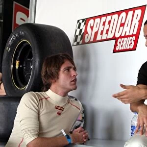 Speedcar Series Testing: L-R: Laurent Stieger with Sakon Yamamoto