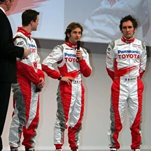 Toyota Launch: Ralf Schumacher Toyota, Jarno Trulli Toyota and Franck Montagny Toyota Third Driver