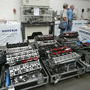 TWR Arrows F1 Auction Preview: Various F1 engines. The recievers hold an auction to sell any remaning Arrows F1 artefacts from the bankrupt team