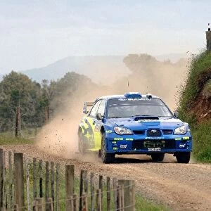 World Rally Championship: Chris Atkinson Subaru Impreza WRC on stage 3