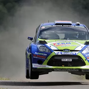 World Rally Championship: Dennis Kuipers, Ford Fiesta RS WRC, jumps on stage 4